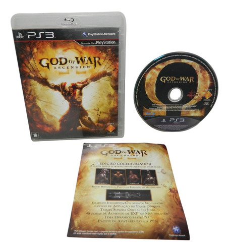 God Of War Ascension Original Midia Fisica P/ Ps3 - Loja Rj