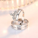 Anillos En Plata 925 Para Pareja De Amor Del Rey Y Reina