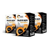 Kit 3 Nutricaps Homem Suplemento Mineral Vitamínico 60 Caps