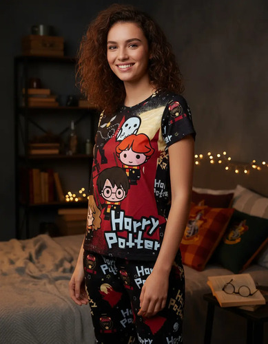 Pijama Harry Potter Dama 3 Pzas