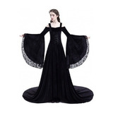A Vestido Gótico Medieval De Mujer Vestido Vintage De