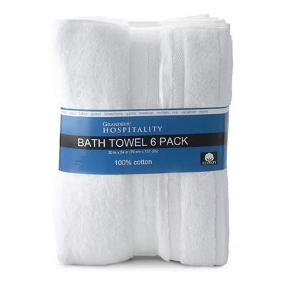 6 Toallas 100% De Algodon 76x137cm Medio Baño Hotel Spa | Envío gratis