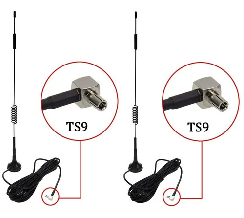 Pack De 2 Antenas 4g Conector Ts9 Interior - Exterior 12dbi