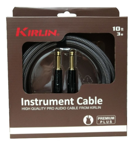 Cable Plug Profesional Kirlin Iwb-201bfgt 3m Guitarra, Bajo