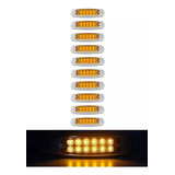 Pack X10 Luces Led Laterales Trocha 12v 24v Para Camion 