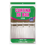 Cortina Para Box 1,35 X 1,78 Lisa Ou Estampada Com 5 Ganchos Cor Cor