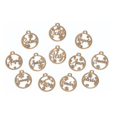12 Esferas Deseos Navideños Diámetro 10cm Dorado/plata/cobre