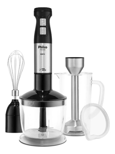 Mixer Processador Philco 3 Em 1 Turbo 800w Inox Pro Max 110v