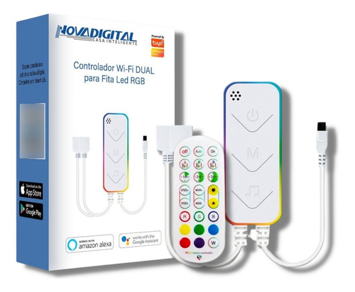 Controlador Inteligente Wifi Para Fita De Led Rgb Tuya Alexa