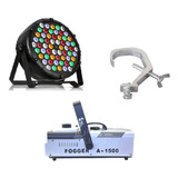 Kit18 Par Led Slim 60 Leds 3w  Fumaça 1500w  18 Garras