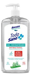 Gel Antibacterial Binner Todo Sano Aloe Vera 500ml