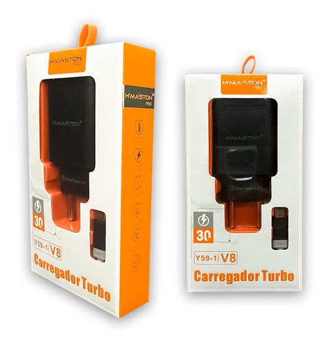 1 Carregador Turbo Usb V8 Rápida Recarga Pronta Entrega 