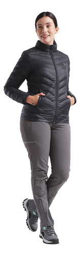 Chaqueta Pluma Eboni Stripe Women Black Doite