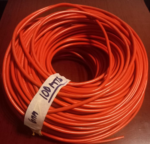 Cable Unipolar 6 Mm Marca X 100 M Prismian Rojo