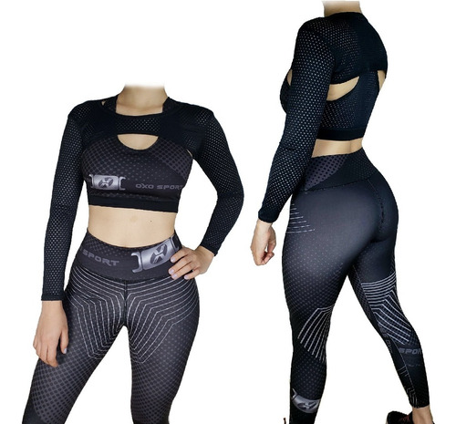 Conjunto  Leguins Y Top Deportivo Fit Training  Oxo  Sport