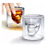 Vitrolero Craneo Vidrio+ 2 Vaso Vidrio De Cráneo Calavera