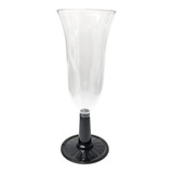 Copa Champagne Descartable Cristal C/pie Negro (x 400 Unid)