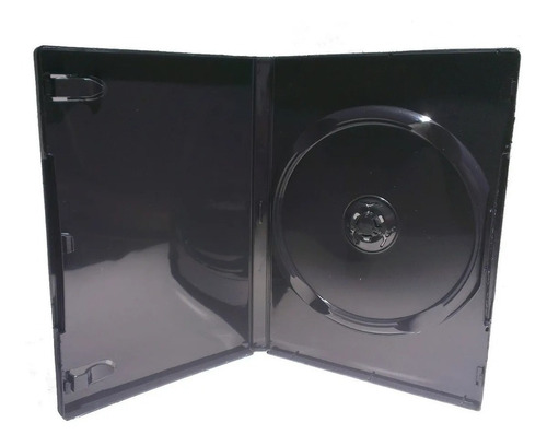 Caja De Dvd/cd Negra Ancha 14mmc/foliox10 Usada Mbuen Estado