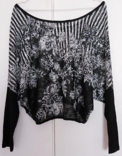 Blusa Polyester Algodón Mangas Murciélago A` Fixis Mujer T S