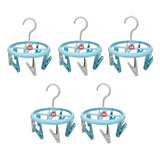 Set X 5 Tender Calesita Redondo 8 Broches Colgante Pechero 