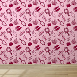 Papel De Parede Adesivo Quarto Teen Coroa Princesa Rosa 1.5m