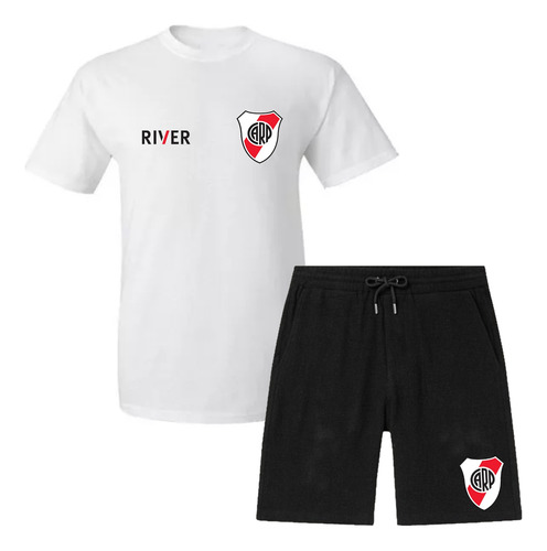 Combo River Plate - Bermuda - Remera - Unisex - Futbol Moda
