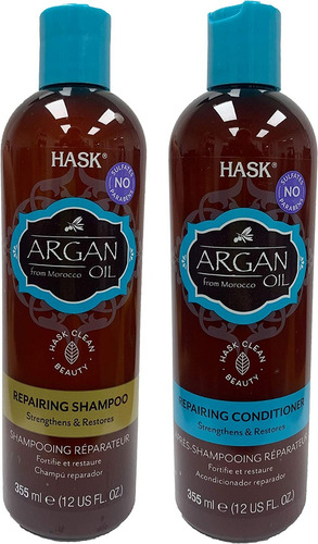 Shampoo Y Acondicionador Con Aceite De Argan Hask 355ml