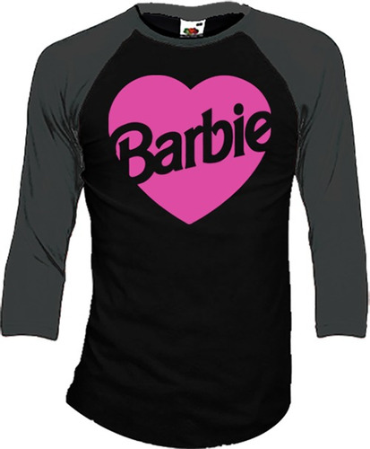 Barbie Playeras Manga 3/4 Para Hombre Y Mujer D3