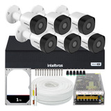 Kit Intelbras 6 Câmeras Vhd 3130 Dvr 8 Canais 1tb Fonte 10a