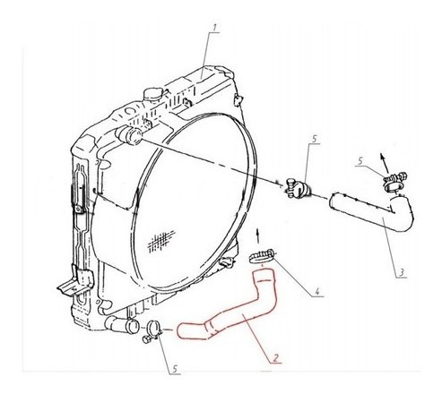 Manguera Inferior Radiador Chevrolet Npr  4hg1 Original  Foto 3