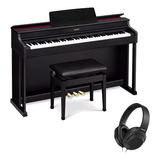 Piano Digital Casio Celviano Ap-470 Preto Completo + Fone
