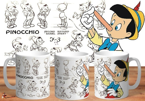 Taza - Tazón De Ceramica Disney Pinocho Creacion 4k Art