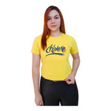 Polera Dama Estampada 100%algodon Letras Chevere Venezuela