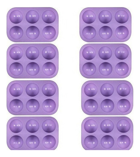 8 Moldes Semiesféricos De Silicona Para Hornear.