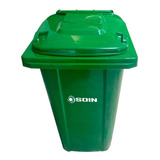 Contenedor Basurero Con Ruedas Plastico Verde 200 Lts Soin