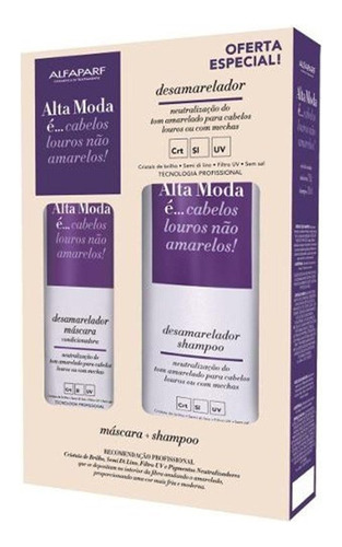 Kit Desamarelador Shampoo 300ml + Máscara 200g Alfaparf