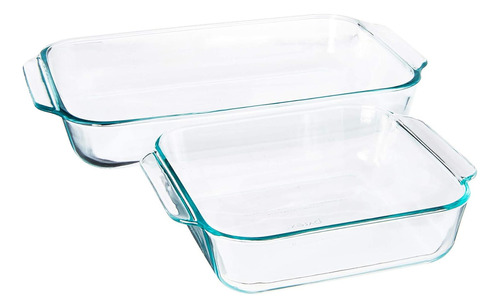 Pyrex Paquete Economico De 2 Piezas Fuentes Rectangulares