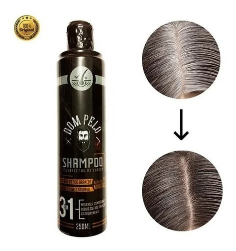 Shampoo Escurecedor Cabelos Branco Nunca Mais 250ml 