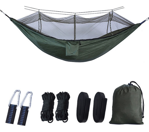 Hamaca Portátil Para Camping Con Mosquitera Transpirable