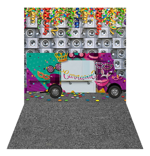 Fundo Fotográfico Newborn 3d Carnaval 1,50x2,20 Fff-1191