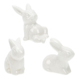 Adorno Decorativo De Conejo De Porcelana Blanca Para Niños,