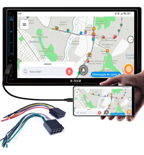 Multimidia Mp5 Htech Ht-3020 Usb Bt Espelhamento Ios Android