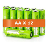 Pilas Aa Recargables 100%peakpower Paquete De 12 Baterías Aa