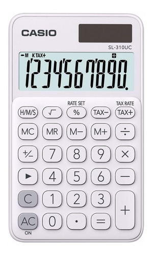 Calculadora Casio De Bolsillo Sl-310uc Color Blanco