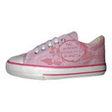 Zapatillas Topper Derby Lona Rosa Estampada