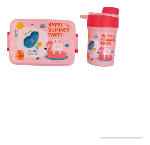 Box Lunch Infantil Lonchera Con Botella De Agua Y Cuchara | MercadoLibre