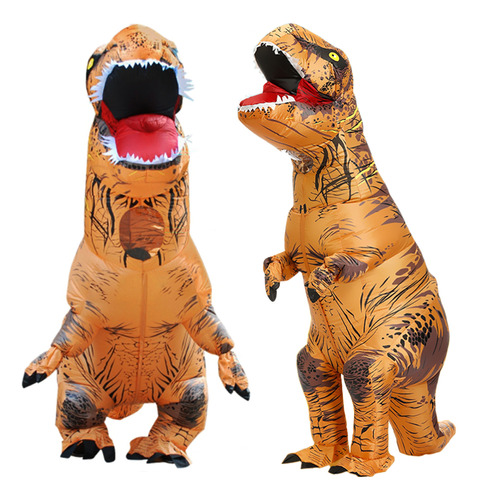 Disfraz Inflable De Dinosaurio T-rex Para Adultos Colores