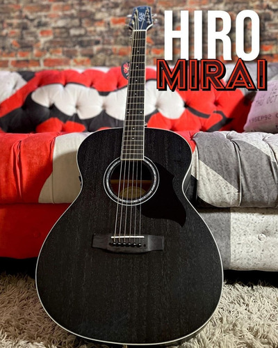 Violão Seizi Eletroacústico Hiro Mirai Open Pore Black