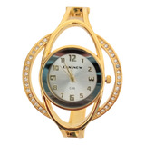 Reloj Tipo Pulsera Mujer Dorado Económico 