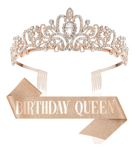 Corona De Princesa De Cumpleaños Con Tiara De La Reina Del C